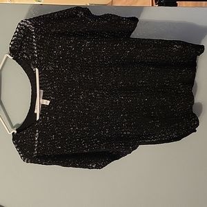 🌻 4 for $15🌻 Openwork black and silver top